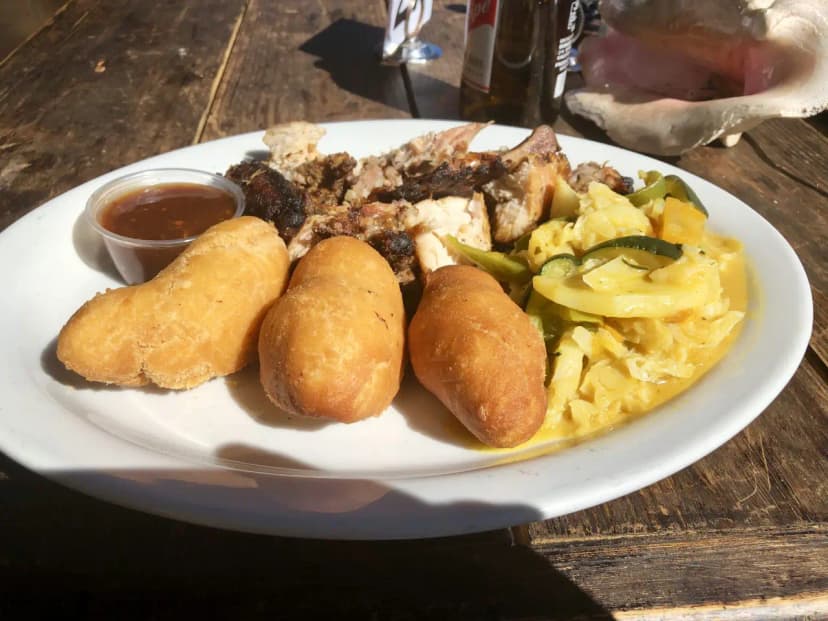 Jamaican Jerk Chicken and Festival Fry Dumplings
