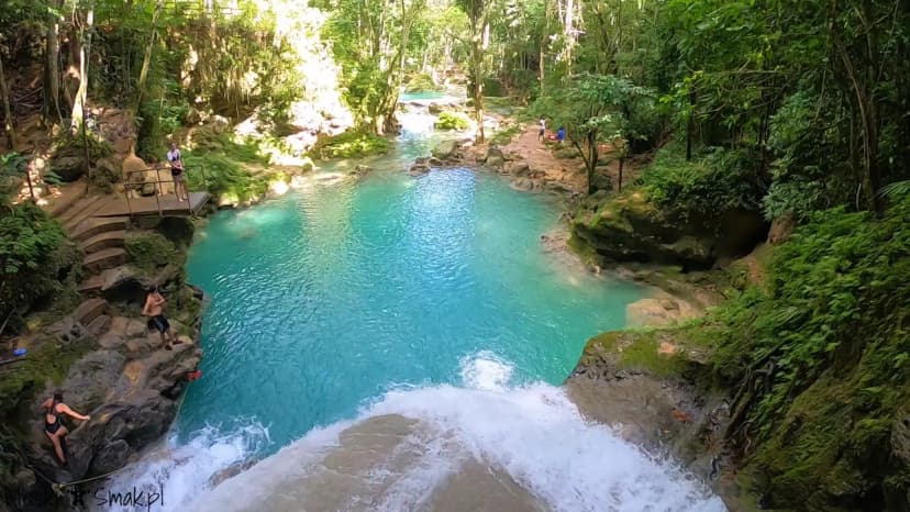 jamajka Waterfalls Irie Blue Hole Cool Blue Hole